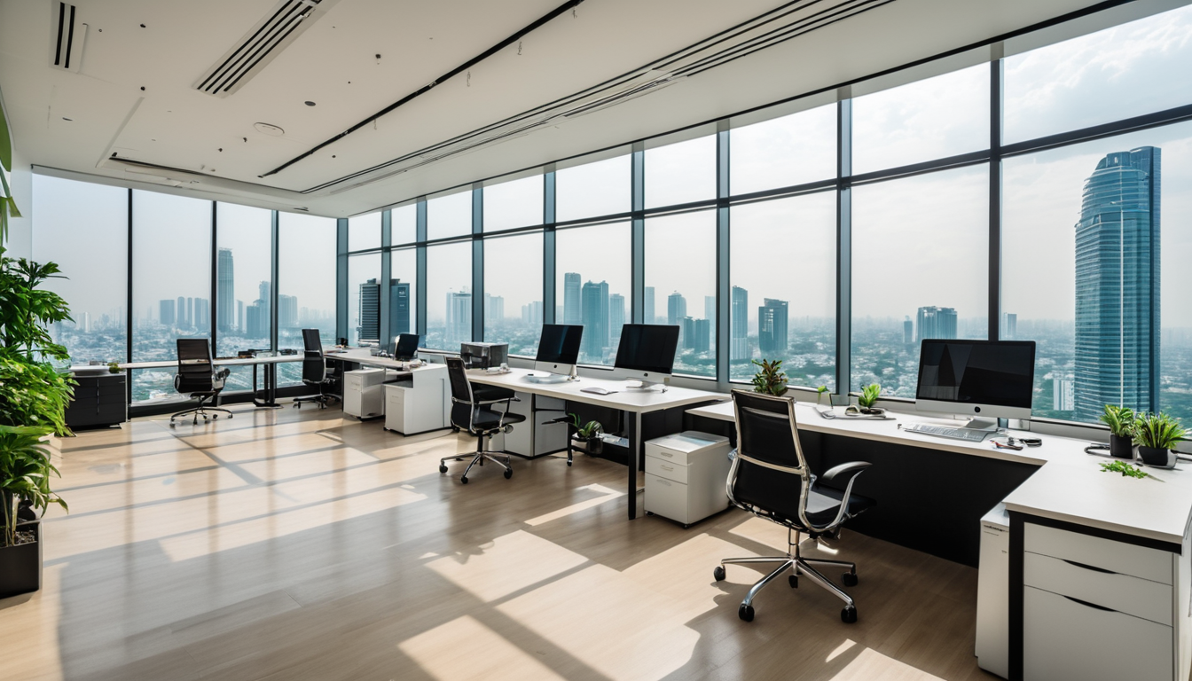 This is an image of an office in Asia on the 15th floor